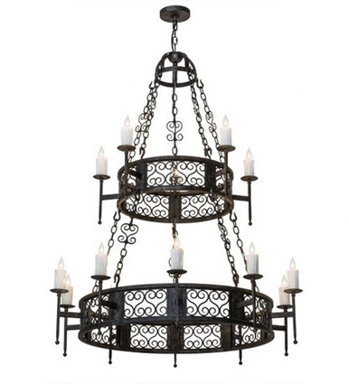 Toscano 15 Light 2 Tier Chandelier 67 x 48 Inches Wide by Meyda Tiffany - 174330