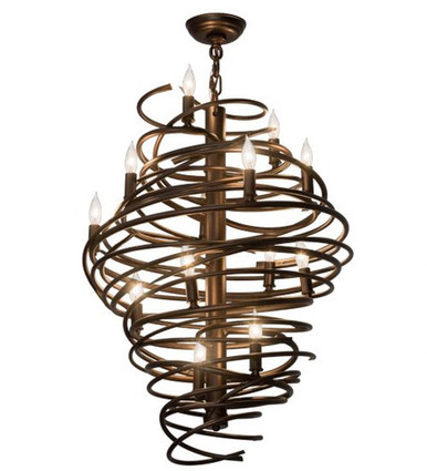 Cyclone 13 Light Chandelier 38 x 20 Inches Wide by Meyda Tiffany - 181999