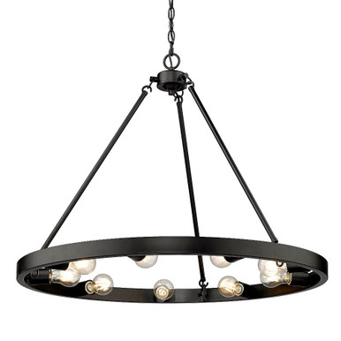 Castile 9 Light Large Chandelier by Golden - 1019-9 BLK