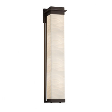 Porcelina Pacific 22W 1 LED Outdoor Wall Mount by Justice Design - PNA-7546W-WAVE-DBRZ