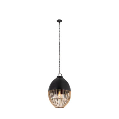 Bismark 1 Light Chain Hung Pendant 23.75 and 14.25 Inch Wide by Innovations - 661-1P-BK-14NT