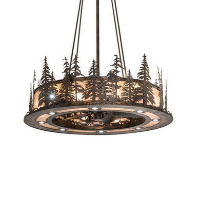 Tall Pines 8 Light Fandelier 96 In H and 48 In W by Meyda Tiffany - 242619