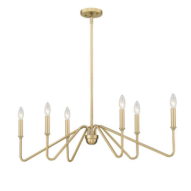 Kennedy 6 Light Oversized Linear Pendant by Golden - 3690-LP