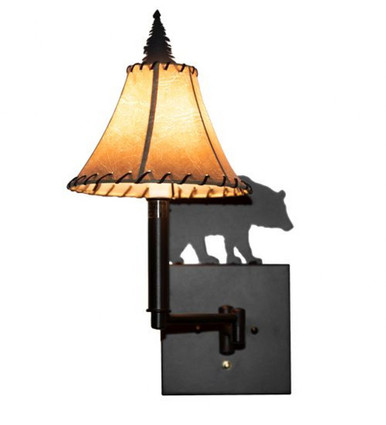 Lone Bear 1 Light Wall Sconce 18 x 8 Inches by Meyda Tiffany - 231175