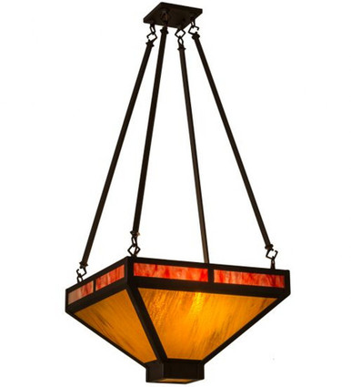 Whitewing 2 Light Square Inverted Pendant 42 x 25.5 Inches by Meyda Tiffany - 161846