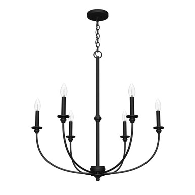 Southcrest 6 Light Large Chandelier by Hunter - SOCH6