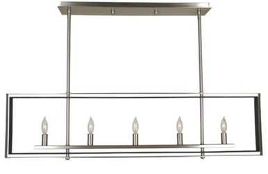 Symmetry 5 Light Oversized Island Chandelier by Framburg - 4869