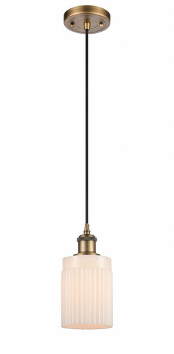 Hadley 1 Light Cord Hung Mini Pendant 9 and 4.5 Inch Wide by Innovations - 516-1P-BB-G341