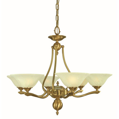 Fin De Siecle 6 Light Dining Chandelier 27 Inch X 31 Inch Wide by Framburg - 7996 BR