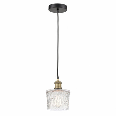 Niagra 1 Light Cord Hung Mini Pendant 9.25 x 6.5 Inches by Innovations  - 616-1P-BAB-G402