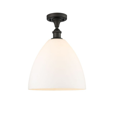 Bristol 1 Light Semi Flush Mount 14.25 Inch and 12 Inch Wide by Innovations - 516-1C-GBD-12
