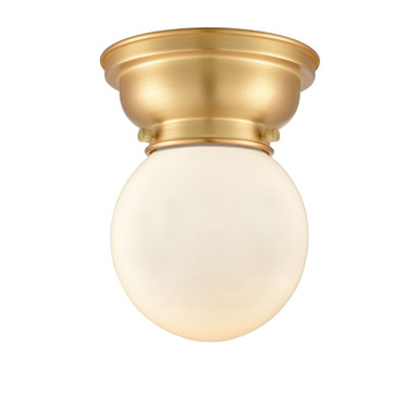 Beacon 1 Light Flush Mount 8.38 Inch Tall and 6 Inch Wide by Innovations - 623-1F-SG-G201-6