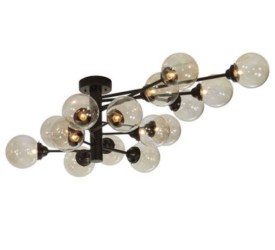Galaxy 15 Light Oblong Chandelier 22 x 46 Inches Wide by Meyda Tiffany - 127937