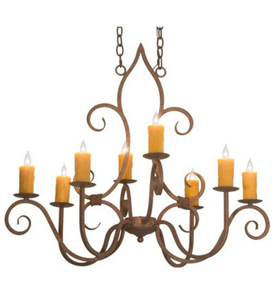 Clifton 8 Light Oblong Chandelier 33.5 x 26 Inches Wide by Meyda Tiffany - 177156
