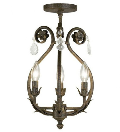 Antonia 3 Light Chandelier 18 x 12 Inch by Meyda Tiffany - 116704