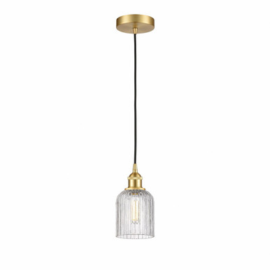 Bridal Veil 1 Light Brass Mini Pendant by Innovations - 616-1P-G559-5