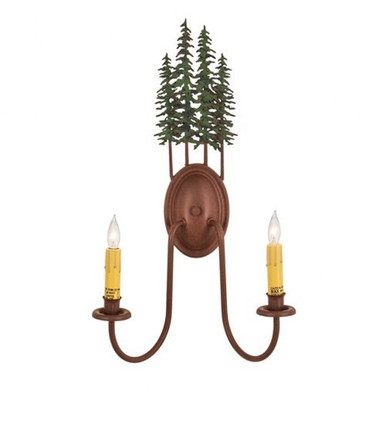 Tall Pines 2 Light Wall Sconce 22 x 12.5 Inches by Meyda Tiffany - 29460
