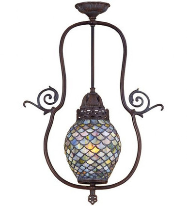 Fishscale 1 Light Pendant 29.5 x 17 Inches by Meyda Tiffany - 30384