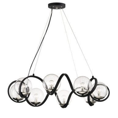 Curlicue 8 Light Oversized Pendant by Maxim - 35108CDBKPN