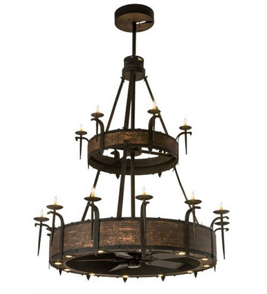 Costello 18 Light 2 Tier Fandelier 91 In H and 62 In W by Meyda Tiffany - 176953