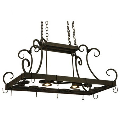 Caiden 2 Light Pot Rack 25 Inches Tall and 23 Inches Wide by Meyda Tiffany - 134575