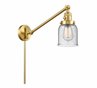 Bell 1 Light Adjustable Swing Arm Wall Sconce 25X5 Inch Wide by Innovations - 237-SG-G54