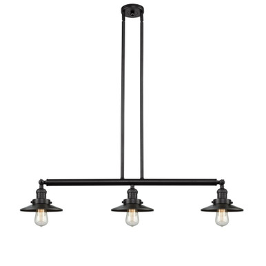 Railroad 100W 3 LED Stem Adjustable Island 10X40.5 Inch Wide by Innovations - 213-OB-M5-LED