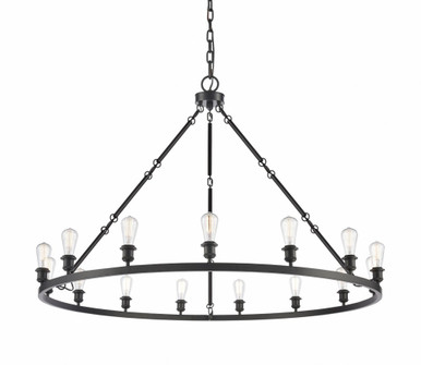Saloon 20 Light Oversized Round Chandelier by Innovations - 860-BK
