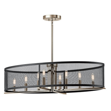 Titus 8 Light Oval Chandelier 9.75 Inch Tall By 17 Inch Wide by Kichler - 43712pn