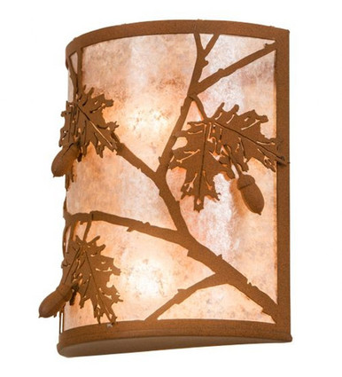 Oak Leaf & Acorn 2 Light Wall Sconce 12 x 10 Inch by Meyda Tiffany - 110931
