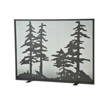 Tall Pines 33 Inch Steel Fireplace Screen by Meyda Tiffany - 111045