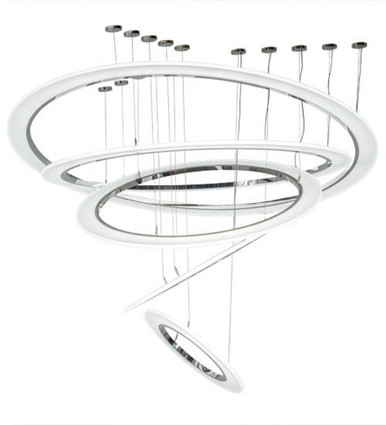 Anillo 155W LED Cascading Pendant 4.5 x 72 Inches by Meyda Tiffany - 174869