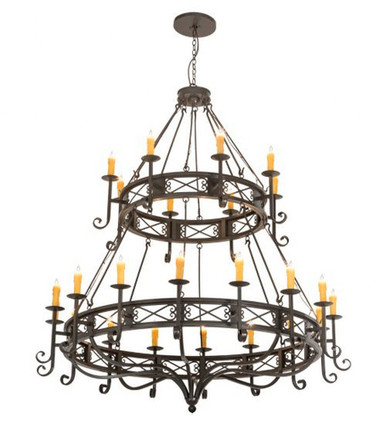 Gina 24 Light Chandelier 87 Inches Tall and 72 Inches Wide by Meyda Tiffany - 190675