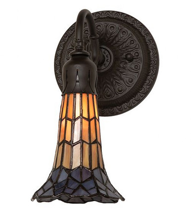 Pond Lily 1 Light Wall Sconce 10 x 5.5 Inches by Meyda Tiffany 260485 - 260485