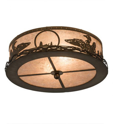 Loon 2 Light Flush Mount 6.25 x 16 In by Meyda Tiffany - 48796