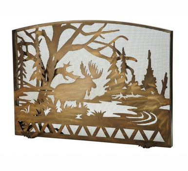 Moose Creek 38 Inch Arched Fireplace Screen by Meyda Tiffany - 113070