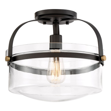 Jaxon 1 Light Semi Flush Mount by Designers Fountain 90611-orb - 90611-orb