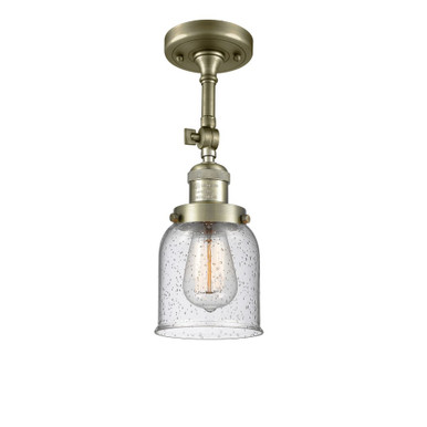Bell 1 Light Adjustable Semi Flush Mount 14.5 X 5 Inch Wide by Innovations - 201F-AB-G54