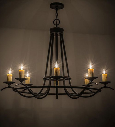 Octavia 8 Light Oblong Chandelier 40 x 38 Inches Wide by Meyda Tiffany - 117861