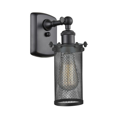 Bleecker 1 Light Wall Sconce 11 Inch Tall and 3.63 Inch Wide by Innovations - 516-1W-BK-CE219