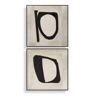 Characters Abstract Art (Set of 2) 41 Inch Tall X 41 Inch Wide by uttermost - 32437
