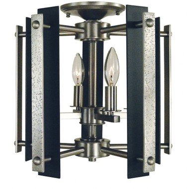 Bucolic 4 Light Medium Dual Mount Pendant by Framburg - F-L1061 BR/MBLACK