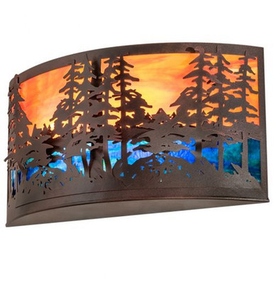 Tall Pines 2 Light Wall Sconce 12.25 x 24 Inches by Meyda Tiffany - 189494
