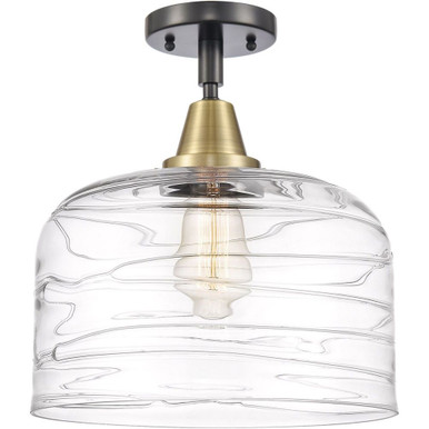 Bell 1 Light Semi Flush Mount 12.5 Inch Tall X 12 Inch Wide by Innovations - 447-1C-G7-L