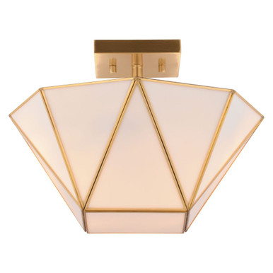 Burnett 2 Light Semi Flush Mount 9.5 Inch Tall and 14 Inch Wide by Vaxcel - C0330
