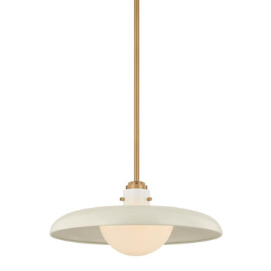 Gustavo 1 Light Pendant 8.75 Inch Tall and 20 Inch Wide by Troy - F2620-PBR/OW