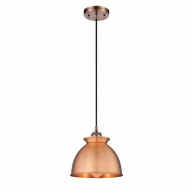 Adirondack 1 Light Farmhouse Cord Hung Small Pendant by Innovations - 516-1P-AC-M14-AC