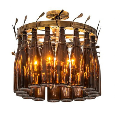 Tuscan VWineyard Estate 5 Light Wine Bottle Chandelier 18 x 19 In by Meyda - 252212