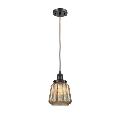 Chatham 1 Light Cord hung Mini Pendant 11 and 7 Inch Wide by Innovations - 916-1P-OB-G146