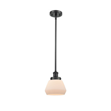 Fulton 1 Light Mini Pendant 8 Inch Tall and 7 Inch Wide by Innovations - 916-1S-BK-G171